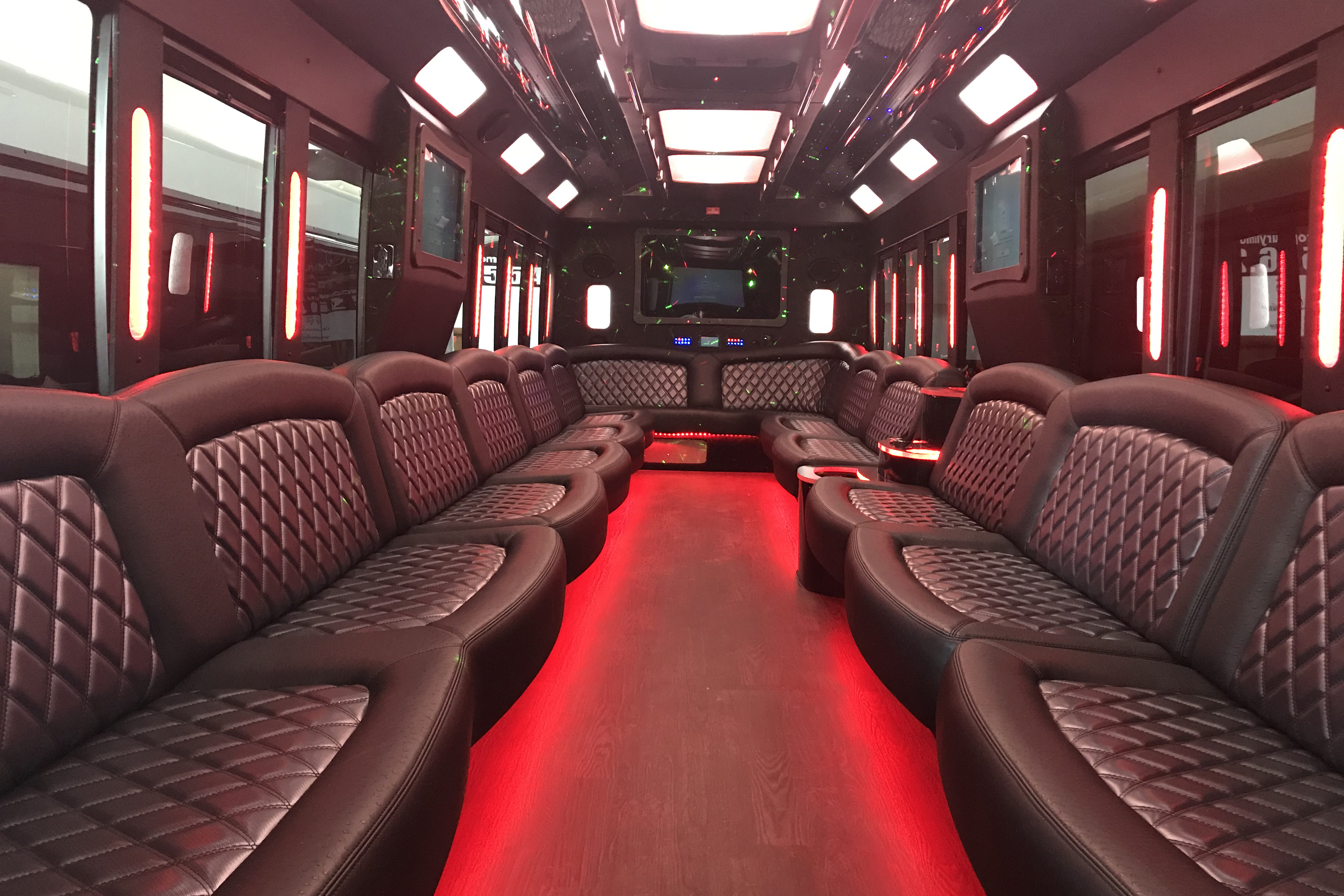 Black Limousine Bus